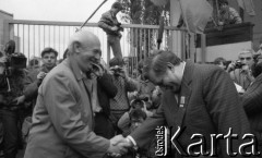 29.04.1989, Gdańsk, Polska.
Stocznia Gdańska im. Lenina. Spotkanie Lecha Wałęsy z kandydatami na posłów i senatorów Komitetu Obywatelskiego 