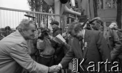 29.04.1989, Gdańsk, Polska.
Stocznia Gdańska im. Lenina. Spotkanie Lecha Wałęsy z kandydatami na posłów i senatorów Komitetu Obywatelskiego 