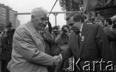 29.04.1989, Gdańsk, Polska.
Stocznia Gdańska im. Lenina. Spotkanie Lecha Wałęsy z kandydatami na posłów i senatorów Komitetu Obywatelskiego 