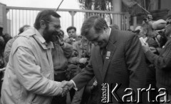 29.04.1989, Gdańsk, Polska.
Stocznia Gdańska im. Lenina. Spotkanie Lecha Wałęsy z kandydatami na posłów i senatorów Komitetu Obywatelskiego 