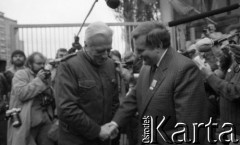 29.04.1989, Gdańsk, Polska.
Stocznia Gdańska im. Lenina. Spotkanie Lecha Wałęsy z kandydatami na posłów i senatorów Komitetu Obywatelskiego 