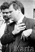 Lata 90., Polska.
Aleksander Kwaśniewski i Zbigniew Sobotka.
Fot. Anna Pietuszko, zbiory Ośrodka KARTA