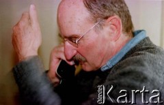 6.10.1996, Kraków, Polska.
Pisarz Sławomir Mrożek.
Fot. Anna Pietuszko, zbiory Ośrodka KARTA