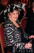 14.02.1998, Warszawa, Polska.
Aktorka Hanka Bielicka na uroczystości rozdania nagród Wiktory`97.
Fot. Anna Pietuszko, zbiory Ośrodka KARTA