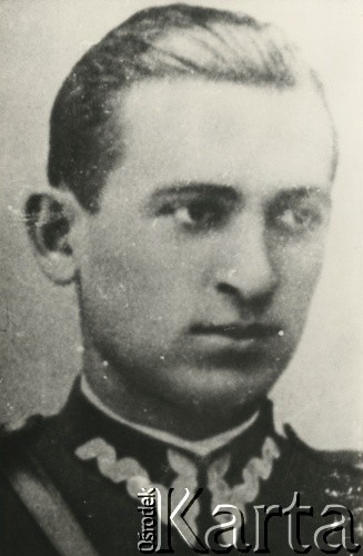 1935, Polska.
Dowódca 1 Wileńskiej Brygady Partyzanckiej Armii Krajowej porucznik Czesław Grombczewski ps. Jurand (zginął 13 lipca 1944 roku).
Fot. NN, kolekcja Wincentego Borodziewicza, zbiory Ośrodka KARTA, przekazała Wanda Borodziewicz