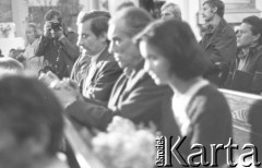 24.09.1980, Warszawa, Polska.
Msza święta w Kościele pw. św. Krzyża przy Krakowskim Przedmieściu na kilka godzin przed złożeniem w Sądzie Wojewódzkim przez przedstawicieli Krajowej Komisji Porozumiewawczej wniosku o rejestrację NSZZ 