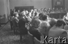 31.10.1980, Warszawa, Polska.
Gmach Urzędu Rady Ministrów. Rozmowy rządu z delegacją NSZZ 