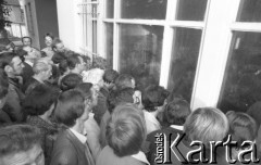 17.09.1980, Gdańsk, Polska.
Spotkanie przedstawicieli niezależnego ruchu związkowego z całego kraju w siedzibie gdańskiego Międzyzakładowego Komitetu Założycielskiego NSZZ 