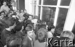 17.09.1980, Gdańsk, Polska.
Spotkanie przedstawicieli niezależnego ruchu związkowego z całego kraju w siedzibie gdańskiego Międzyzakładowego Komitetu Założycielskiego NSZZ 