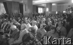 17.09.1980, Gdańsk, Polska.
Spotkanie przedstawicieli niezależnego ruchu związkowego z całego kraju w siedzibie gdańskiego Międzyzakładowego Komitetu Założycielskiego NSZZ 
