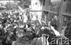 17.09.1980, Gdańsk, Polska.
Spotkanie przedstawicieli niezależnego ruchu związkowego z całego kraju w siedzibie gdańskiego Międzyzakładowego Komitetu Założycielskiego NSZZ 