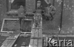Sierpień 1980, Gdańsk, Polska.
Strajk okupacyjny w Stoczni Gdańskiej im. Lenina. Stoczniowcy zaglądają przez okno do sali BHP, gdzie trwają obrady Międzyzakładowego Komitetu Strajkowego.
Fot. Zbigniew Trybek, zbiory Ośrodka KARTA

