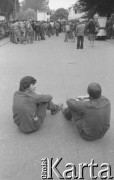 Sierpień 1980, Gdańsk, Polska.
Strajk okupacyjny w Stoczni Gdańskiej im. Lenina.
Fot. Zbigniew Trybek, zbiory Ośrodka KARTA

