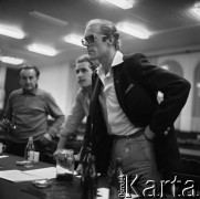 Sierpień 1980, Gdańsk, Polska.
Strajk okupacyjny w Stoczni Gdańskiej im. Lenina. Na zdjęciu strajkujący.
Fot. Zbigniew Trybek, zbiory Ośrodka KARTA