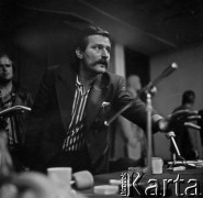 Sierpień 1980, Gdańsk, Polska.
Strajk okupacyjny w Stoczni Gdańskiej im. Lenina. Na zdjęciu Lech Wałęsa.
Fot. Zbigniew Trybek, zbiory Ośrodka KARTA