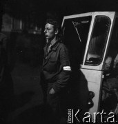 Sierpień 1980, Gdańsk, Polska.
Strajk okupacyjny w Stoczni Gdańskiej im. Lenina. Na zdjęciu stoczniowiec.
Fot. Zbigniew Trybek, zbiory Ośrodka KARTA
