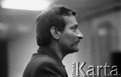 Sierpień 1980, Gdańsk, Polska.
Strajk okupacyjny w Stoczni Gdańskiej im. Lenina. Na zdjęciu Lech Wałęsa.
Fot. Zbigniew Trybek, zbiory Ośrodka KARTA