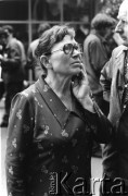 Sierpień 1980, Gdańsk, Polska.
Strajk okupacyjny w Stoczni Gdańskiej im. Lenina. Anna Walentynowicz.
Fot. Stanisław Składanowski, zbiory Ośrodka KARTA