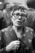 Sierpień 1980, Gdańsk, Polska.
Strajk okupacyjny w Stoczni Gdańskiej im. Lenina. Anna Walentynowicz.
Fot. Stanisław Składanowski, zbiory Ośrodka KARTA