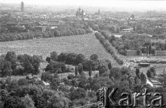 22.06.1983, Kraków, Polska.
Druga pielgrzymka Jana Pawła II do Polski. Panorama Błoni krakowskich podczas mszy świętej celebrowanej przez Jana Pawła II.
Fot. Jerzy Szot, zbiory Ośrodka KARTA