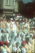 15.08.1991, Częstochowa, Polska.
Czwarta pielgrzymka Ojca Świętego Jana Pawła II do Polski. VI Światowe Dni Młodzieży. Jan Paweł II uczestniczy w uroczystościach na jasnogórskich błoniach.
Fot. Jerzy Szot, zbiory Ośrodka KARTA