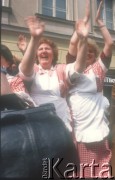 13.08.1991, Kraków, Polska.
Czwarta pielgrzymka Ojca Świętego Jana Pawła II do Polski. Msza św. beatyfikacyjna Anieli Salawy na Rynku Głównym koncelebrowana przez papieża.
Fot. Jerzy Szot, zbiory Ośrodka KARTA