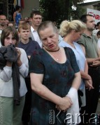 18.08.2002, Kraków, Polska.
Ósma pielgrzymka Ojca Świętego Jana Pawła II do Polski. Uczestnicy mszy świętej na krakowskich błoniach.
Fot. Jerzy Szot, zbiory Ośrodka KARTA
