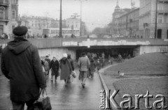 1980, Kraków, Polska.
Przejście podziemne pod skrzyżowaniem ulic Basztowej, Westerplatte, Lubicz i Pawiej. Widok od strony ul. Basztowej.
Fot. Piotr Dylik, zbiory Ośrodka KARTA