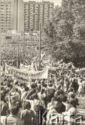 22.06.1983, Kraków, Polska.
II pielgrzymka Jana Pawła II do Polski. Msza święta przy kościele Św. Maksymiliana Kolbe w Mistrzejowicach w Nowej Hucie. 
Fot. Piotr Dylik, zbiory Ośrodka KARTA