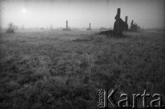 1988, Oświęcim, Polska.
KL Auschwitz Birkenau. Pozostałości zabudowań obozowych. Kominy.
Fot. Piotr Dylik, zbiory Ośrodka KARTA