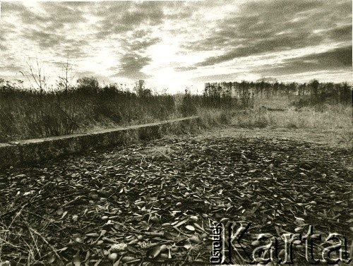 Lata 90-te, Brzezinka, Polska.
Teren byłego hitlerowskiego obozu zagłady Auschwitz-Birkenau.  
Fot. Piotr Dylik, zbiory Ośrodka KARTA