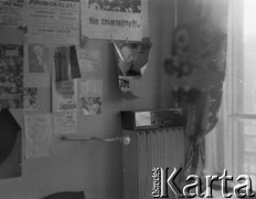 13.12.1981, Gdańsk, Polska.
Wprowadzenie stanu wojennego. Pomieszczenie w siedzibie NSZZ 