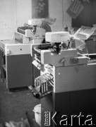 13.12.1981, Gdańsk, Polska.
Wprowadzenie stanu wojennego. Zdemolowane pomieszczenie w siedzibie NSZZ 