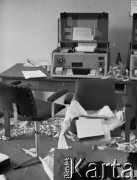 13.12.1981, Gdańsk, Polska.
Wprowadzenie stanu wojennego. Zdemolowane pomieszczenie w siedzibie NSZZ 