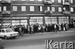 29.01.1989, Gdańsk, Polska.
Pochód ulicami miasta, uczestnicy niosą flagę z napisem 