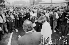 12.05.1989, Gdańsk, Polska.
Uroczystość przywrócenia Gdańskiej Stoczni 