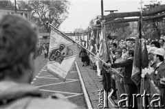 12.05.1989, Gdańsk, Polska.
Uroczystość przywrócenia Gdańskiej Stoczni 