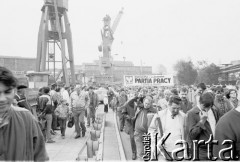 12.05.1989, Gdańsk, Polska.
Uroczystość przywrócenia Gdańskiej Stoczni 