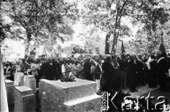 1.09.1989, Gdańsk, Polska.
Cmentarz Obrońców Westerplatte. Uroczyste obchody 50. rocznicy wybuchu II wojny światowej i obrony Westerplatte.
Fot. Jan Juchniewicz, zbiory Ośrodka KARTA