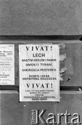 2.05.1990, Warszawa, Polska.
Plakat informujący o happeningu Pomarańczowej Alternatywy 