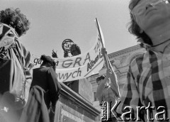 2.05.1990, Warszawa, Polska.
Happening Pomarańczowej Alternatywy: 