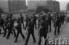 27.06.1981, Poznań, Polska.
Orkiestra górnicza podczas uroczystości upamiętniających ofiary Czerwca 1956.
Fot. Witold Górka, zbiory Ośrodka KARTA