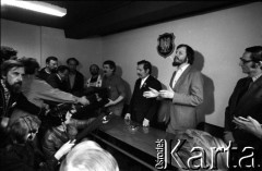 Lipiec 1981, Kraków, Polska.
Spotkanie Lecha Wałęsy z działaczami krakowskiej 