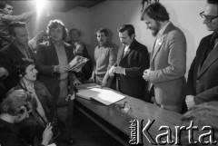 Lipiec 1981, Kraków, Polska.
Spotkanie Lecha Wałęsy z działaczami Regionu Małopolska NSZZ 