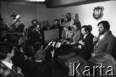 Lipiec 1981, Kraków, Polska.
Spotkanie Lecha Wałęsy z działaczami Regionu Małopolska NSZZ 
