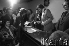 Lipiec 1981, Kraków, Polska.
Spotkanie Lecha Wałęsy z działaczami Regionu Małopolska NSZZ 