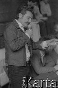 Lipiec 1981, Kraków, Polska.
Lech Wałęsa podczas spotkania z mieszkańcami Nowej Huty i pracownikami Huty im. Lenina.
Fot. Witold Górka, zbiory Ośrodka KARTA