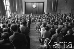 Lipiec 1981, Kraków, Polska.
Spotkanie Lecha Wałęsy z mieszkańcami Nowej Huty i pracownikami Huty im. Lenina.
Fot. Witold Górka, zbiory Ośrodka KARTA