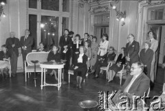 24.06.1984, Kraków, Polska.
Teatr im. Juliusza Słowackiego. Uroczystość zawieszenia portretu Zofi Jaroszewskiej.
Fot. Witold Górka, zbiory Ośrodka KARTA
