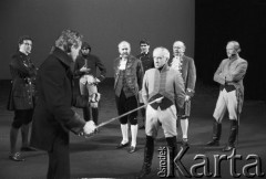 Marzec 1985, Kraków, Polska.
Teatr im. Juliusza Słowackiego. Przedstawienie: Książę Homburg, Heinrich von Kleist. Reżyseria Wojciech Szulczyński. Premiera 9 marca 1985. 
Fot. Witold Górka, zbiory Ośrodka KARTA 

